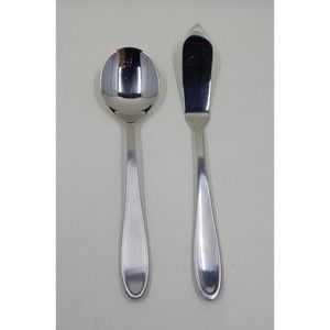 Mikasa Prescott Satin Sugar Spoon Butter Knife 18/10 Stainless Flatware Korea